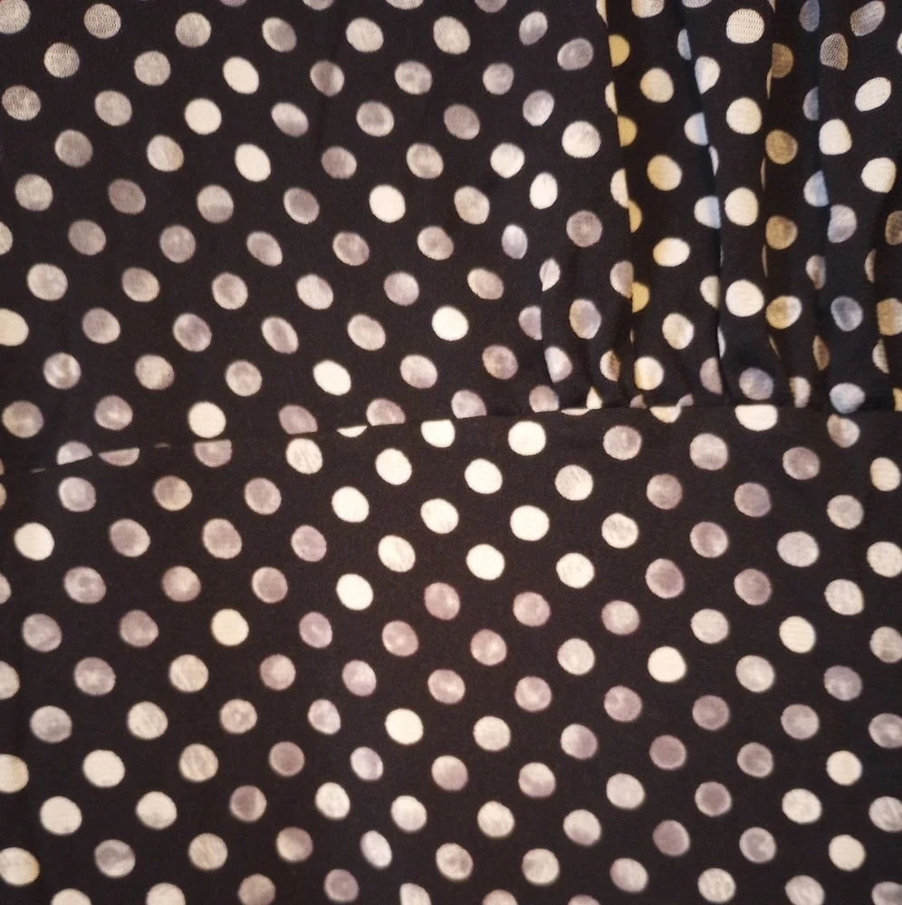 Charter Club polkadot black and white top.XL - Picture 3 of 7